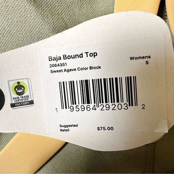 pRana Baja Bound Swim Top Sweet Agave Sm NWT - Picture 5 of 6